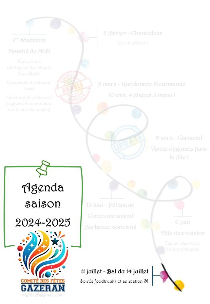 Agenda avec soiree 11 juillet